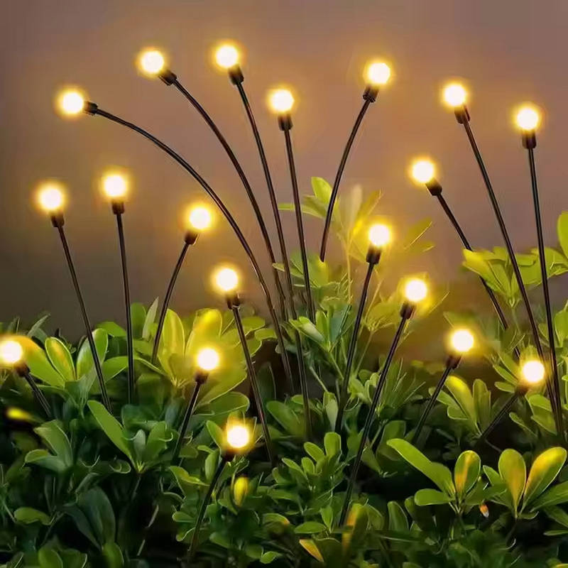 Solar Firefly Lights, Outdoor Waterproof Swaying Garden Lights, Starburst Swaying Solar Stakes for Pathway, Yard & Patio Landscape Decor