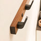 Minimalist Wall Mounted Coat Hook in Wood and Metal
