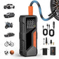 Portable Tire Inflator 150 PSI, Cordless Air Compressor 6000mAh Dual Power 12V DC with Digital Gauge Auto Shut Off for Car Bike Motorcycle Balls