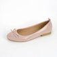 Women's Ballet Flats with Arch Support and Cushioned Insole, Slip-On Design