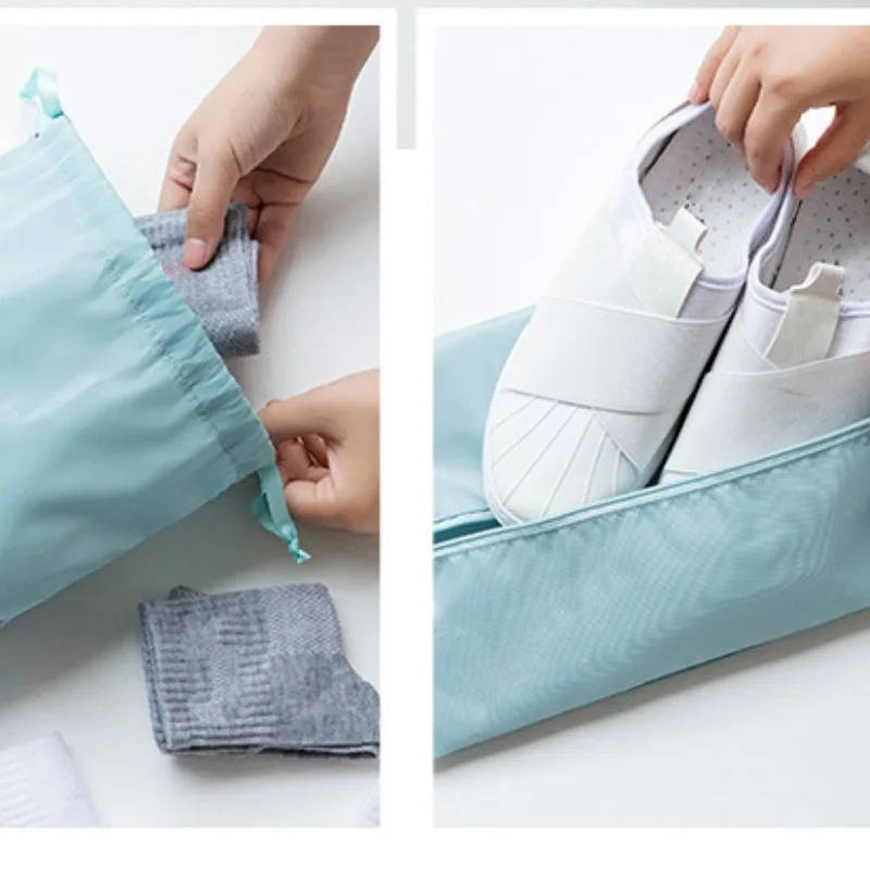 Packing Cubes for Travel Organization with Mesh Windows and Compression, 7-Piece Set