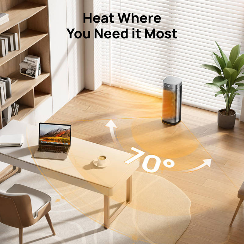 Space Heaters for Indoor Use, Portable Electric Heater with Adjustable Thermostat for Home, Office & Bedroom
