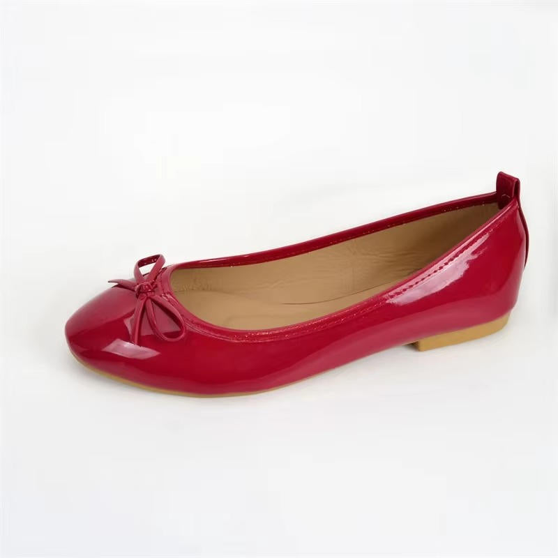 Women's Ballet Flats with Arch Support and Cushioned Insole, Slip-On Design