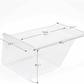 Clear Refrigerator Crisper Drawer Pan with Humidity Control and Tool-Free Installation