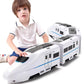 Interactive Train Toy with Four Detachable Cars and Flashing Lights for Toddlers