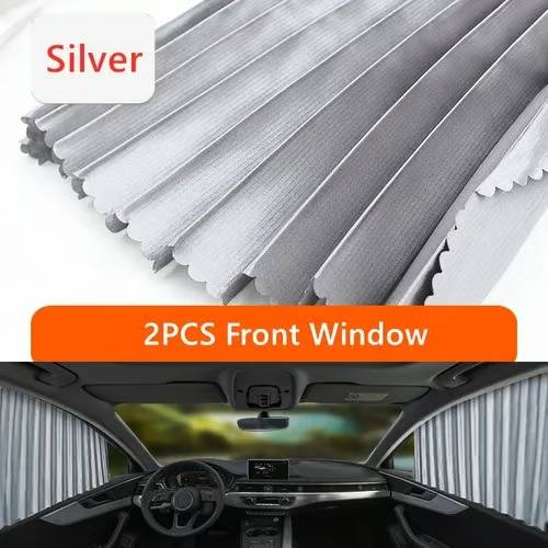 Magnetic Car Window Shade with UV Protection and Sliding Track System