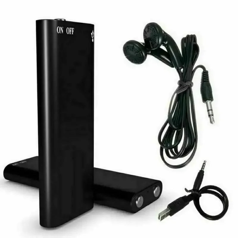 Voice Activated Audio Recorder with 8GB Storage and Magnetic Mount