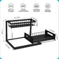 Slide Out Under Sink Organizer with Dual Tiers and Carbon Steel Frame