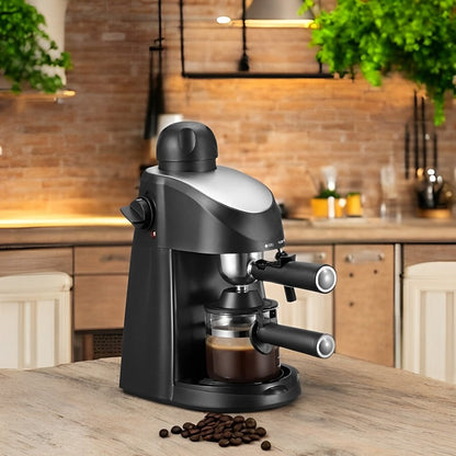 Espresso Machine with Steam Wand and Milk Frother, 4 Cup Capacity