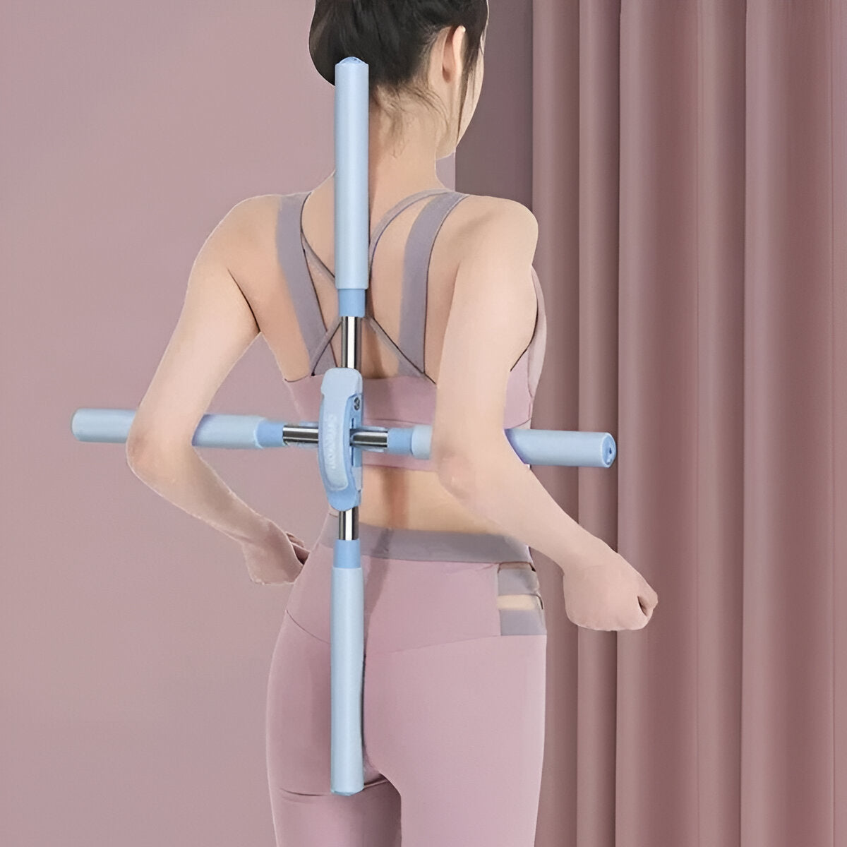 Adjustable Posture Stick with Foam Padding and Stainless Steel Construction
