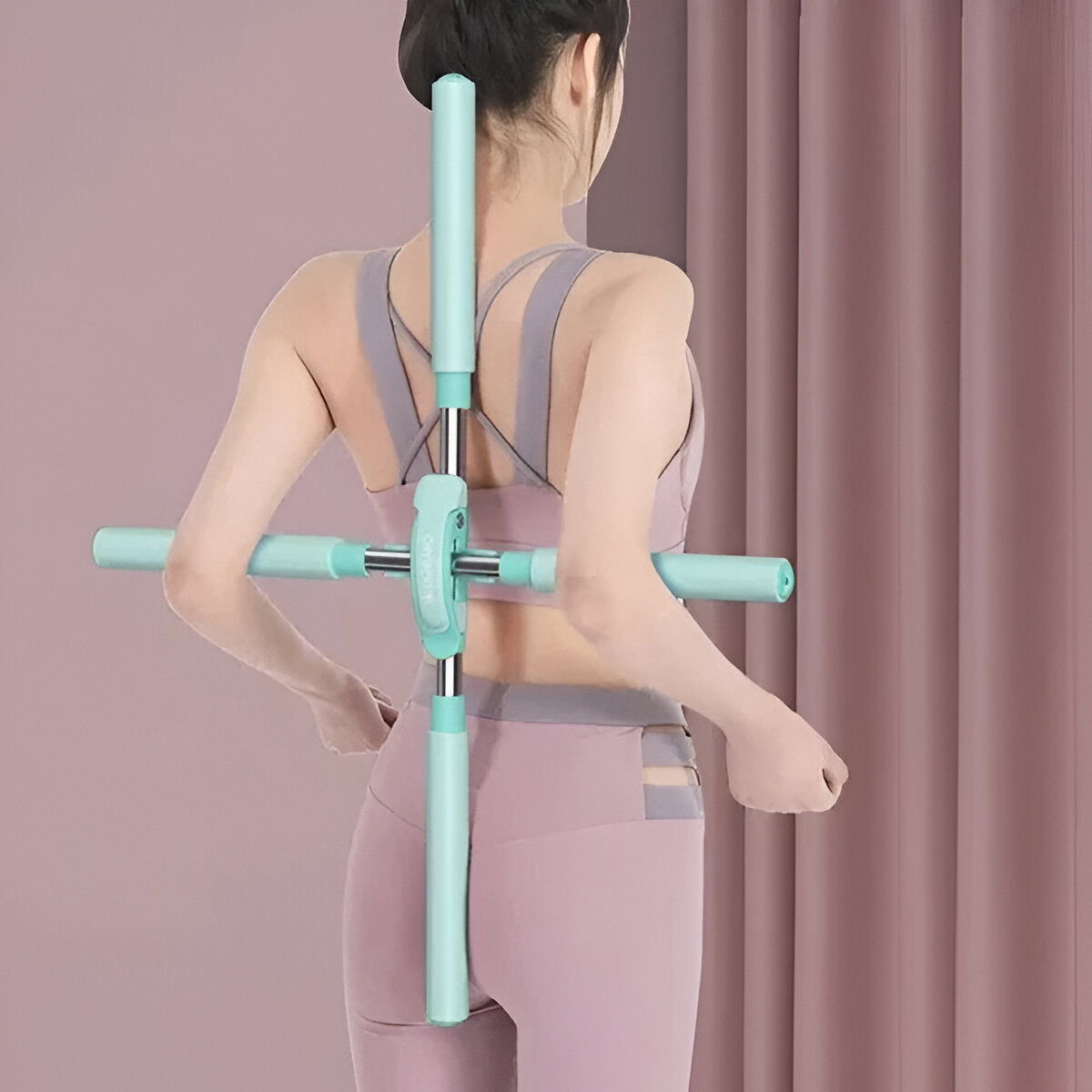 Adjustable Posture Stick with Foam Padding and Stainless Steel Construction