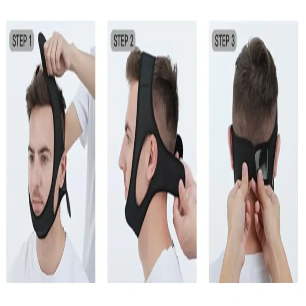 Anti Snoring Chin Strap for Sleep Apnea, Adjustable Elastic Sleep Support