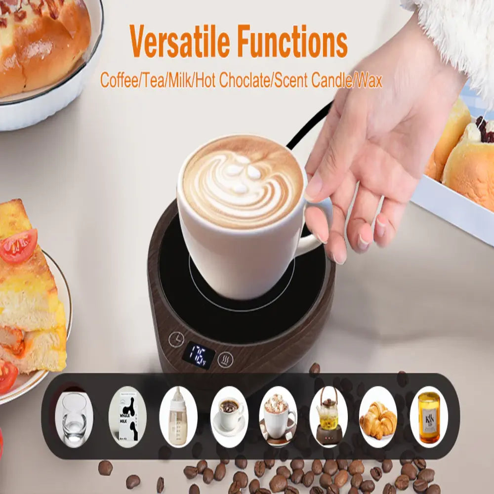 Coffee Mug Warmer Set with Adjustable Temperature and Auto Shut-Off