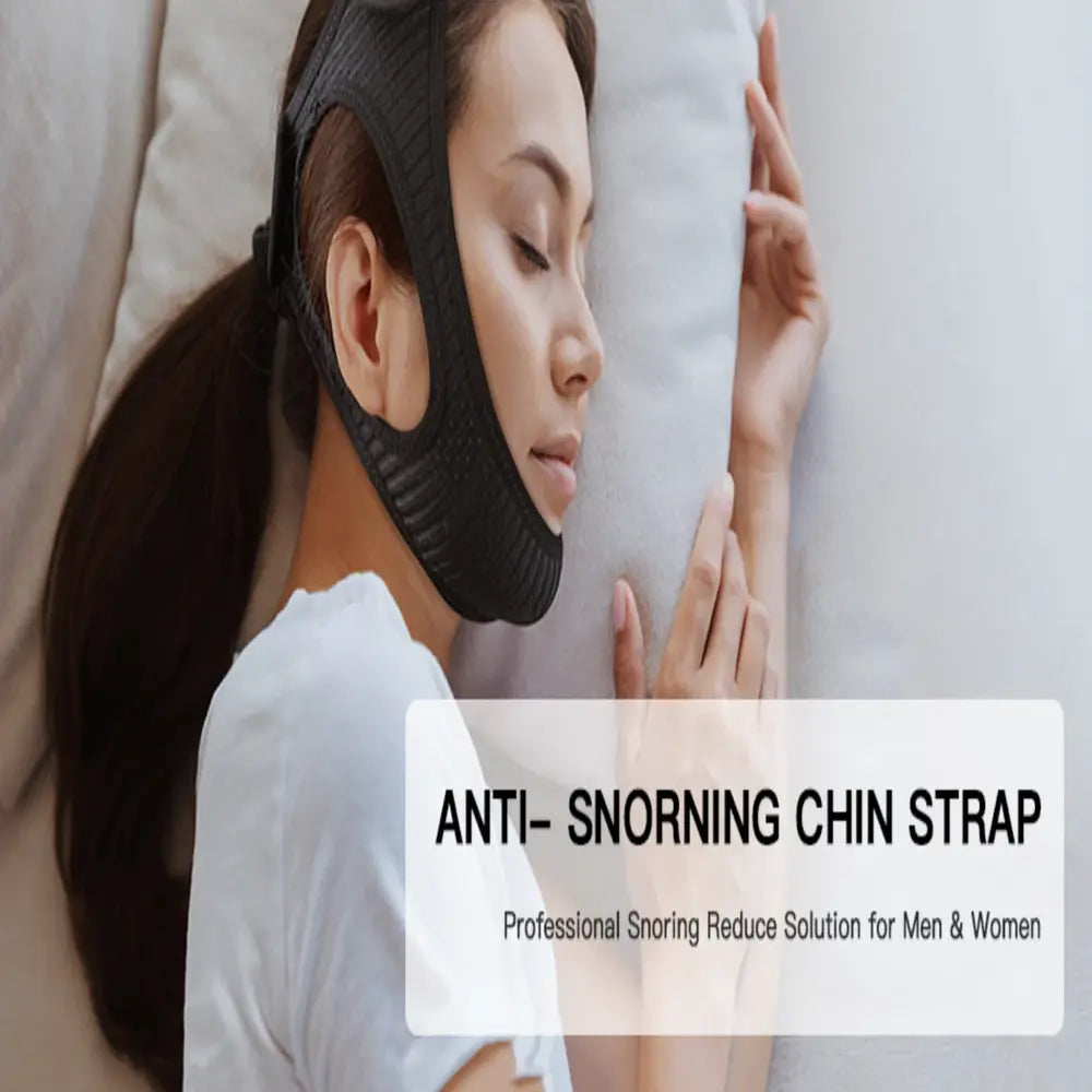 Anti Snoring Chin Strap for Sleep Apnea, Adjustable Elastic Sleep Support