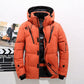 Insulated Jacket with Removable Hood and Tailored Fit, Full-Zip Closure