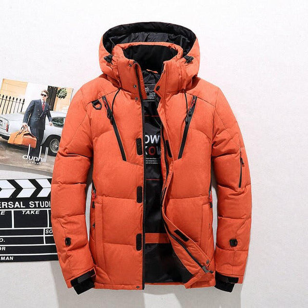 Insulated Jacket with Removable Hood and Tailored Fit, Full-Zip Closure