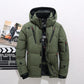 Insulated Jacket with Removable Hood and Tailored Fit, Full-Zip Closure