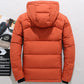 Insulated Jacket with Removable Hood and Tailored Fit, Full-Zip Closure
