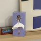 Tissue Box Cover with Billowing Skirt and Removable Weighted Base, Fits Standard Refills
