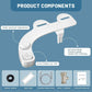 Bidet Attachment with Dual Nozzles and Adjustable Water Pressure for Standard Toilets