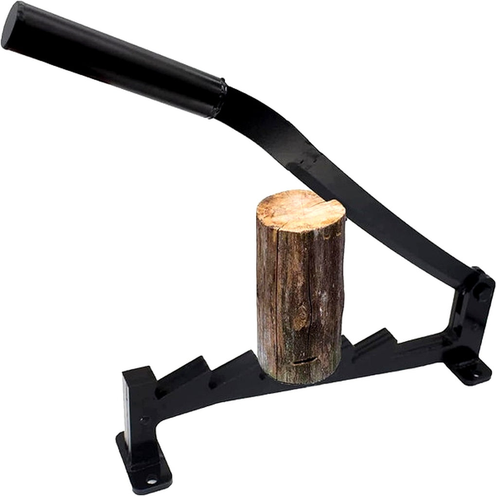 Wall Mounted Log Splitter with Lever Action and Carbon Steel Blade