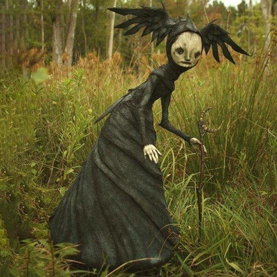 Sjbackyard Creepy Witch Sculptures, Dark and Bizarre Art Halloween Decoration
