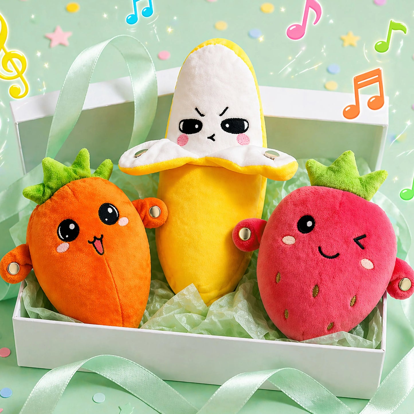 Interactive Two-Player Plush Toy with Sound and Light Responses