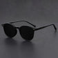 Round Tortoiseshell Sunglasses with Black Brown Pattern and Polycarbonate Frame