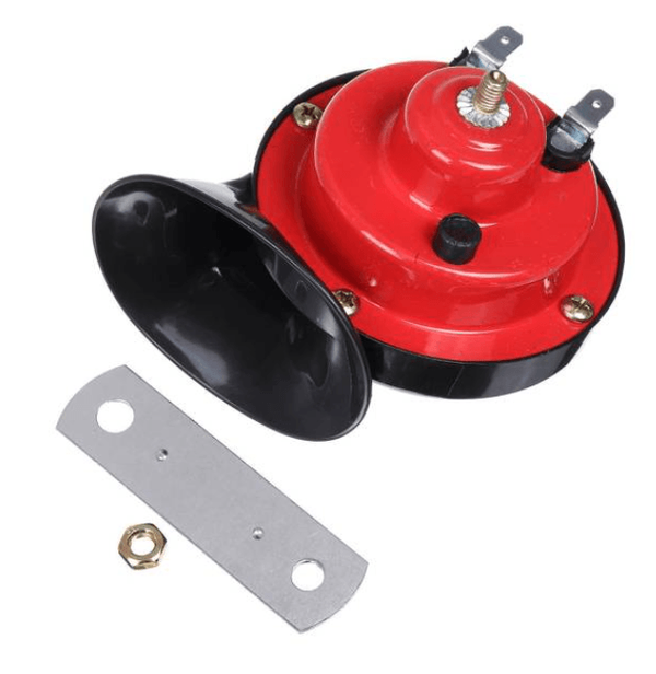 Compact Car Horn with Built-In Air Compressor and Train Style Tone, 12-24V