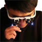 Hands-Free Magnifier Headset with Pivoting LED Lights and Three Interchangeable Lenses