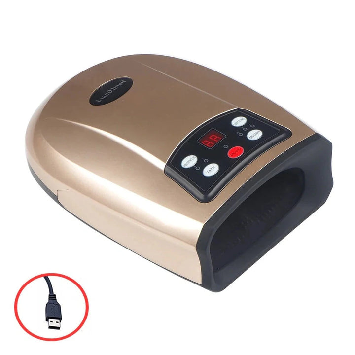 Heated Hand Massager, Air Compression Finger and Palm Massage Device for Arthritis Relief