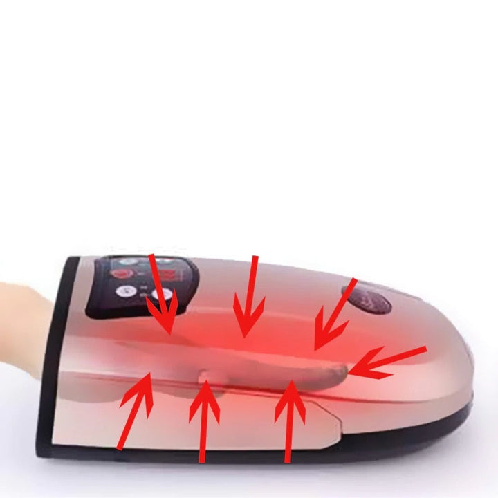 Heated Hand Massager, Air Compression Finger and Palm Massage Device for Arthritis Relief