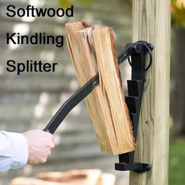 Hanging Carbon Steel Firewood Chopping Machine, Portable Wall Mounted Wood Splitter