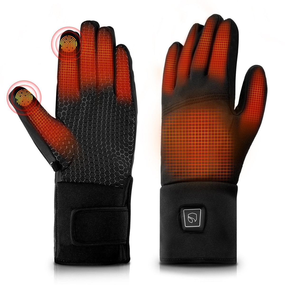 Heated Gloves for Men Women, 3200mAh Rechargeable Electric Battery, Thin Heated motorcycle Work Gloves Liners, Touch Screen Gloves Winter Hand Warmer for hunting skiing Snowboarding