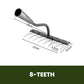 Carbon Steel Rake Head with Interchangeable Mount and Rust-Resistant Finish, Various Sizes
