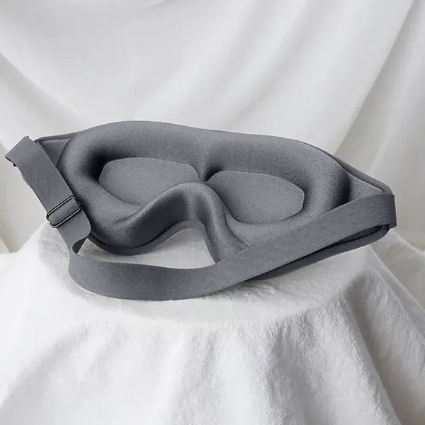 Memory Foam Sleep Mask with 3D Contoured Design and Adjustable Elastic Strap