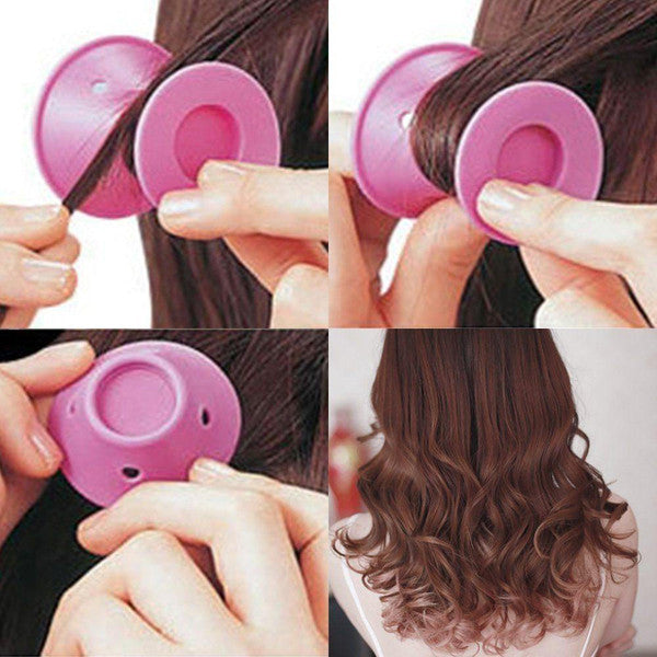 Heat-Free Silicone Hair Curlers with Medical Grade Material, Set of 10