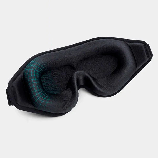 Memory Foam Sleep Mask with 3D Contoured Design and Adjustable Elastic Strap