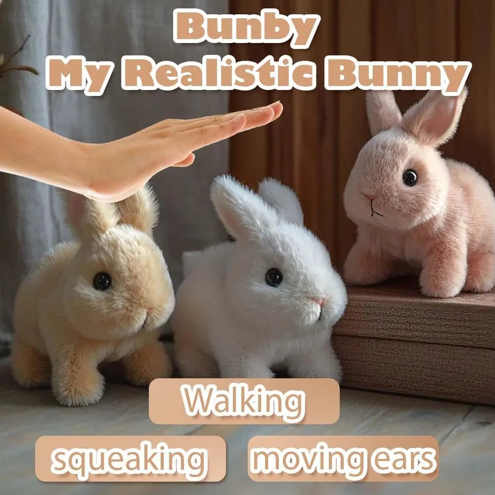 Interactive Plush Bunny with Voice Activation and Touch Response