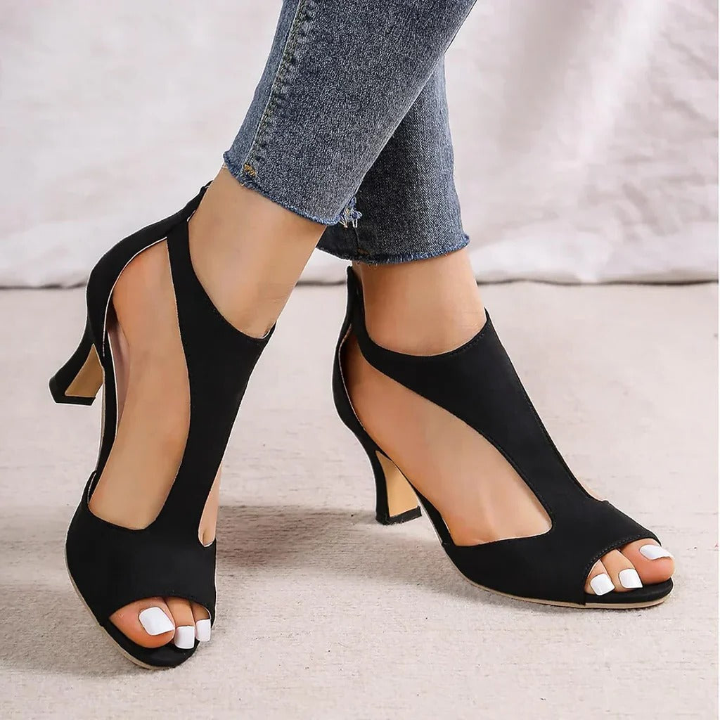 High Heel Shoes with Contoured Arch Support and Pressure Distributing Base