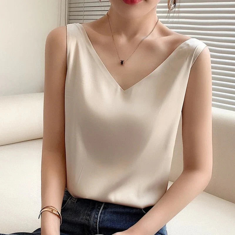 Luxurious Soft Silk Women's Tank Top