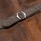Sleeveless Waistcoat with Front Button Closure and Textured Surface, Brown Black Light Grey