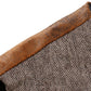 Sleeveless Waistcoat with Front Button Closure and Textured Surface, Brown Black Light Grey