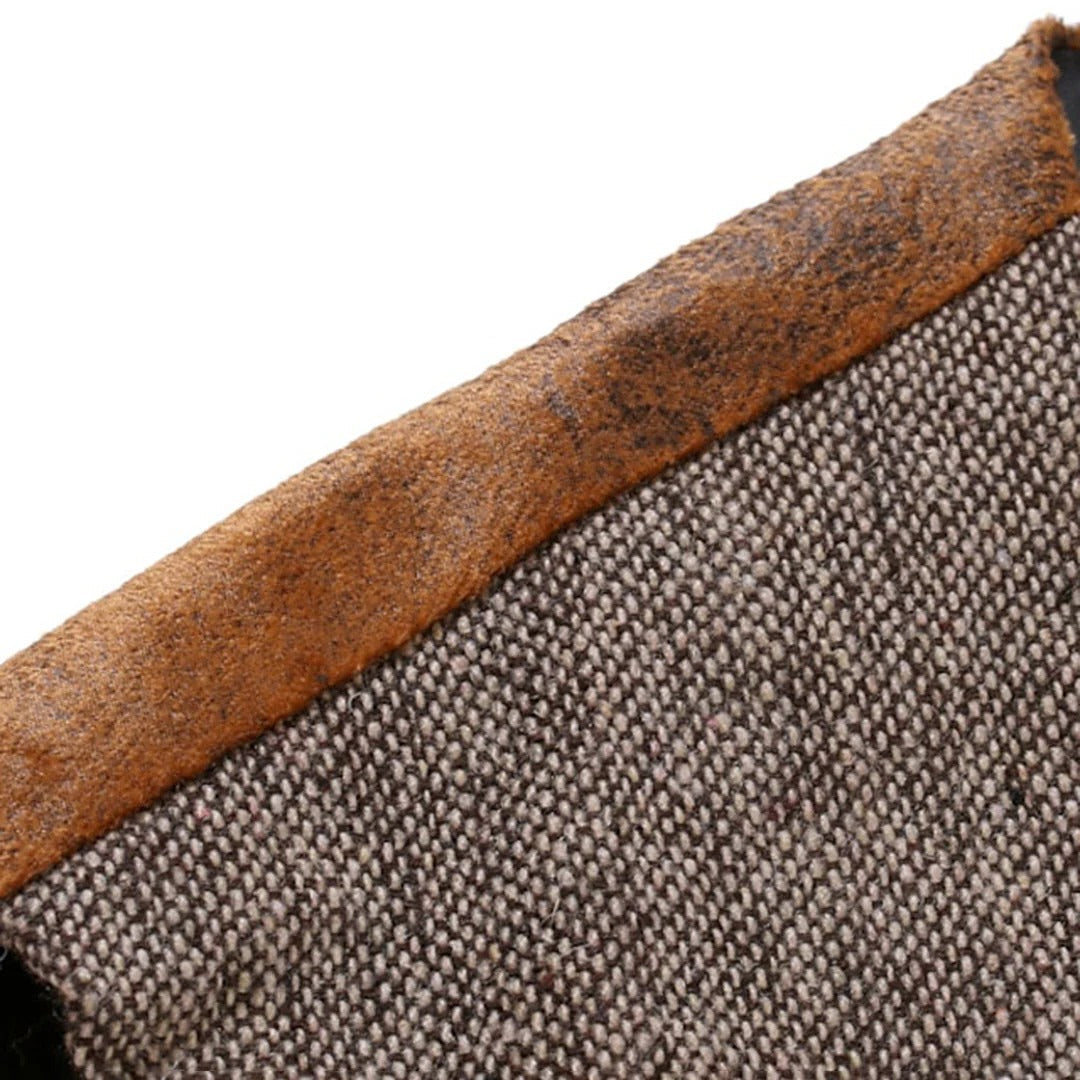 Sleeveless Waistcoat with Front Button Closure and Textured Surface, Brown Black Light Grey