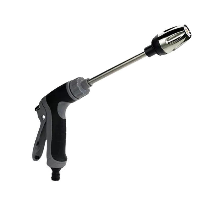 High Pressure Garden Hose Attachment with Dual Rotating Nozzles and Adjustable Spray Control