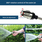 High Pressure Garden Hose Attachment with Dual Rotating Nozzles and Adjustable Spray Control