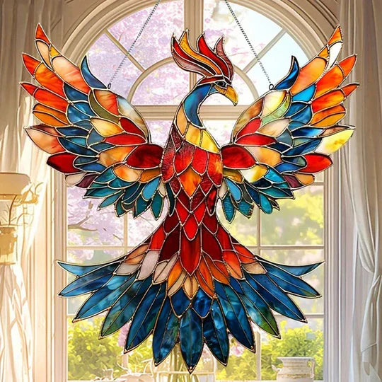 Sjbackyard Hummingbird Suncatcher Decorative Multicolor Window Hanging