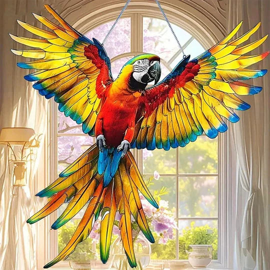 Sjbackyard Hummingbird Suncatcher Decorative Multicolor Window Hanging