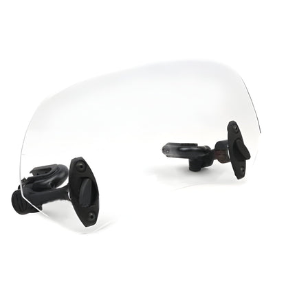 Clear Windshield Extension Panel with Adjustable Clamp Mounting for Motorcycles