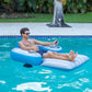 Motorized Inflatable Pool Lounger with Built-in Motor and Raised Backrest
